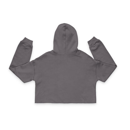 Cropped Hoodie — 'Voice Actor' Pink Cross Logo